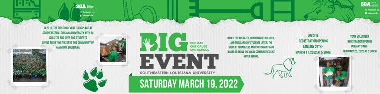 Are you ready for the Big Event?  ♻️
Our annual service day is right around the corner. Use the link in our bio to sign up with a team, or as an individual to make some new connections and serve the community. 🌱🌳

One Day. One Cause. One School. 

Southeastern.edu/bigevent
