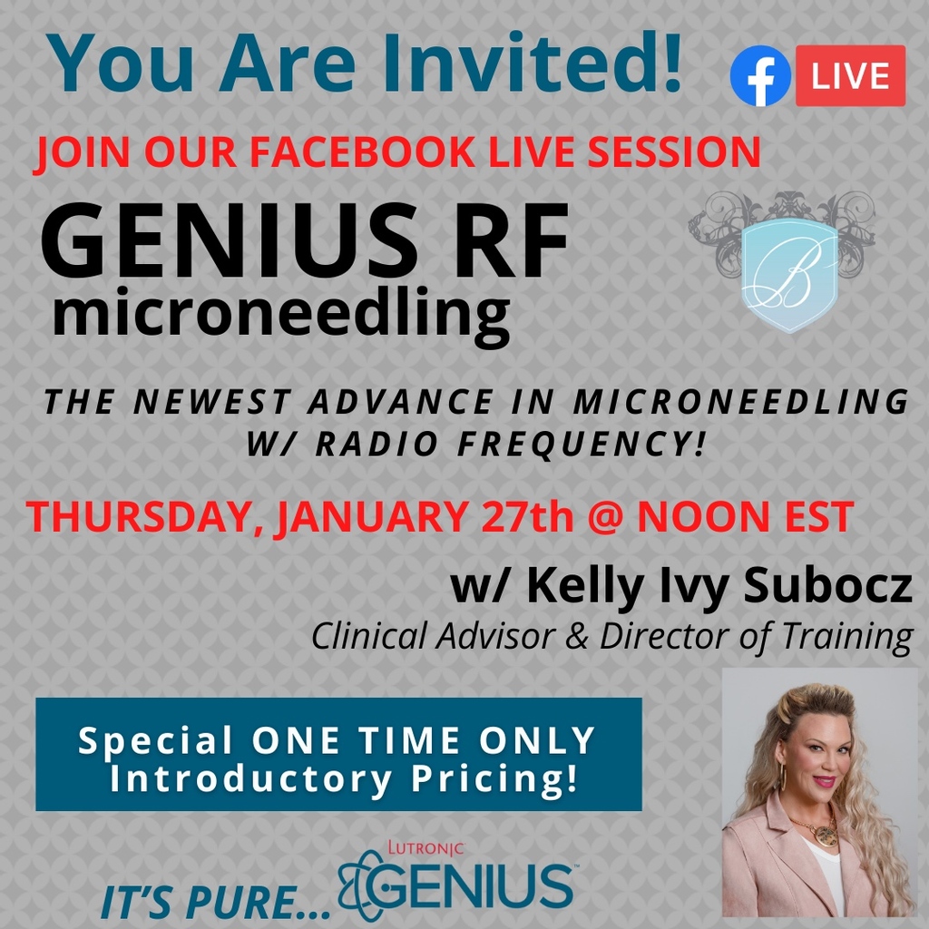 bellamedspa3's tweet photo. You won’t want to miss this!👀
#GeniusRF #rfmicroneedling #kellyivy #FBLive #BellaMeBeautiful https://t.co/Y2xxwKU9C9