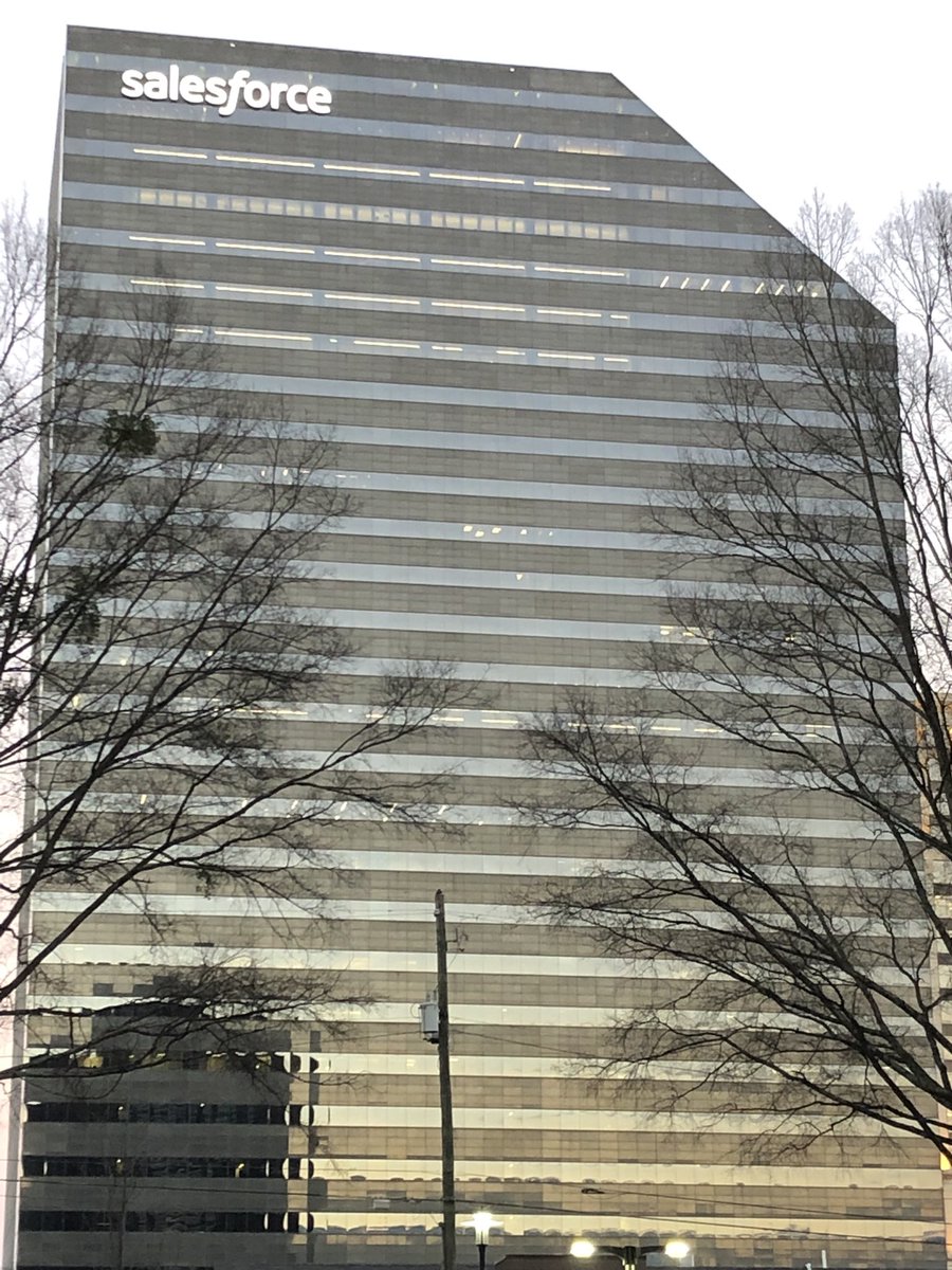 stevebrashear2's tweet photo. Working this week from our awesome @salesforce Tower Atlanta. The building is looking great! https://t.co/Ee43NyidFN