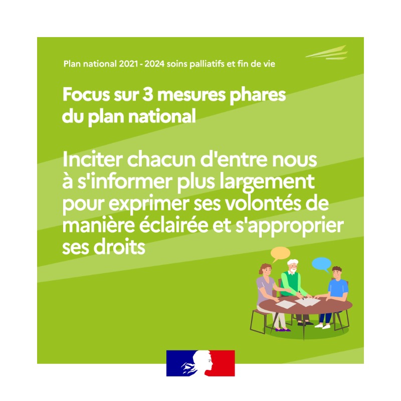 Sante_Gouv's tweet photo. #Findevie | Le ministère lance le plan national 2021-2024 soins palliatifs-fin de vie.

📣Obj. : garantir l'accès aux soins palliatifs, partout sur le territoire, en s'appuyant sur des professionnels sensibilisés et formés.