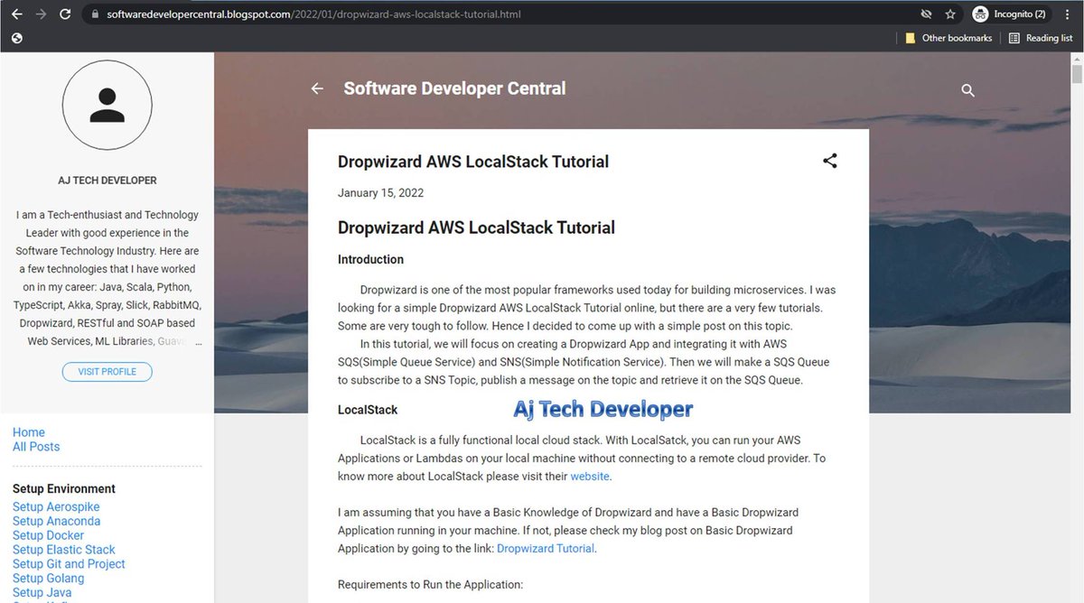 AjTechDeveloper's tweet image. #KeepLearning during the #CoronaVirus #COVID19 times. Learn #Dropwizard 
@dropwizardio integration with #AWS using #LocalStack @_localstack
in simple steps at #SoftwareDeveloperCentral with working code in #GitHub:
softwaredevelopercentral.blogspot.com/2022/01/dropwi…