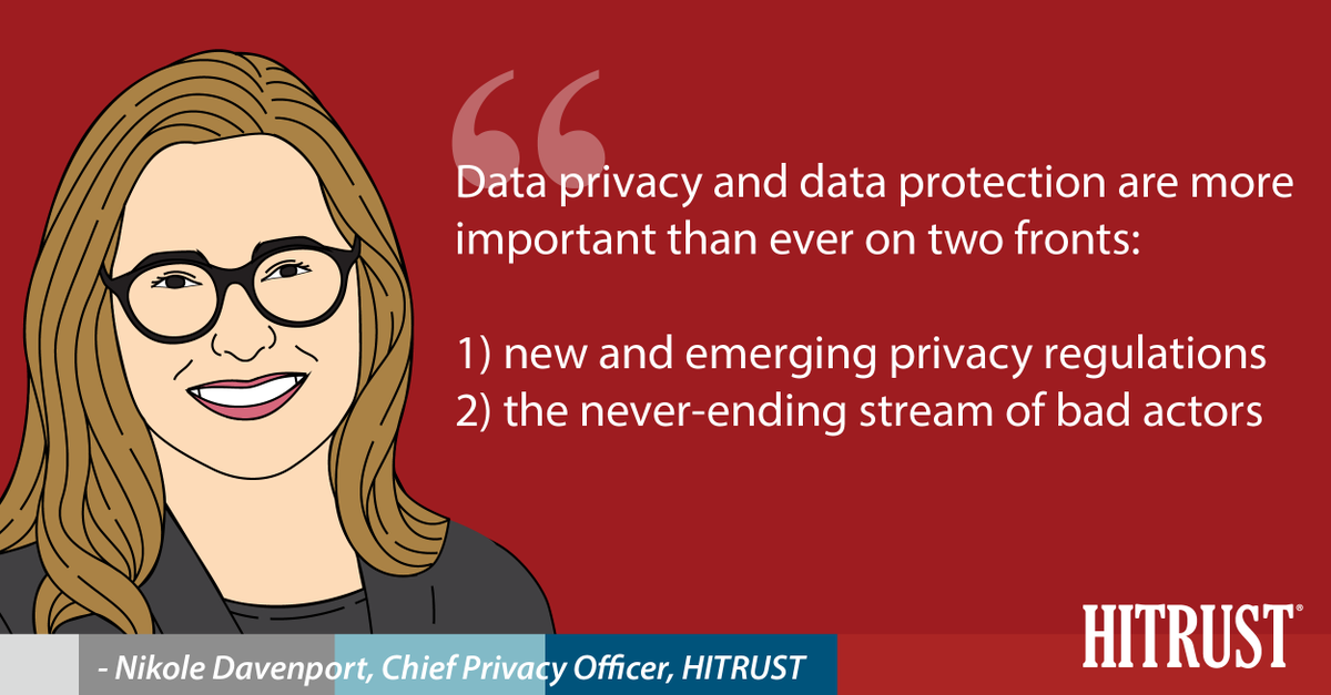 rajgupta's tweet photo. Nikole Davenport, Chief Privacy Officer at #HITRUST makes two great points about data privacy. Let me know what you think! 
#DataPrivacyWeek https://t.co/cSZWoVuk3Y https://t.co/CGksm5kwAE