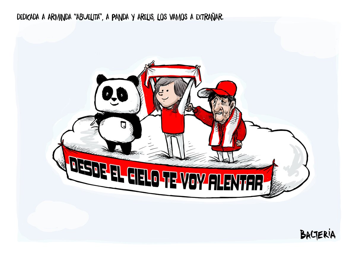 "DESDE EL CIELO", dedicada a Arminda Rojas "Abuelita", a Ismael "Panda" y Arelis, los vamos a extrañar. <a href="/SantaFe/">Independiente Santa Fe</a>