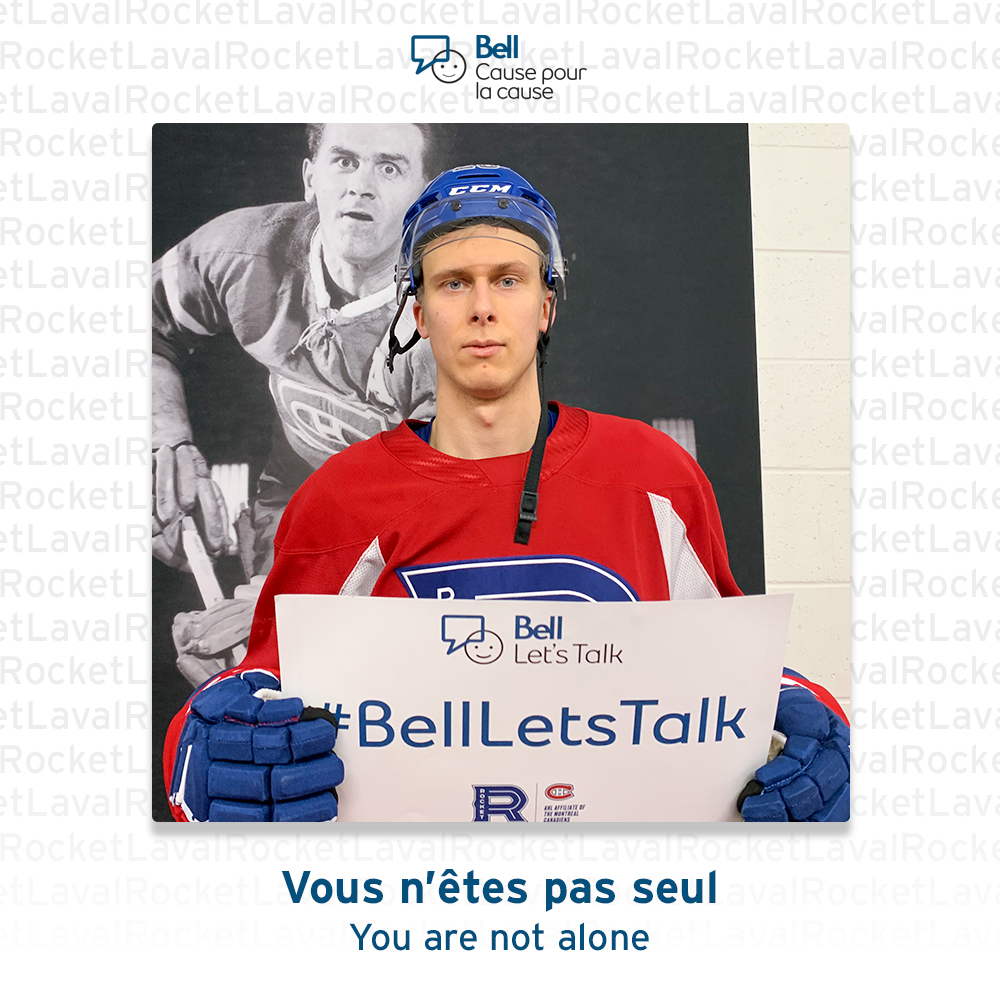 RocketLaval's tweet photo. Vous n'êtes pas seul
You are not alone

#BellCause #BellLetsTalk https://t.co/dHvu8BQtPE