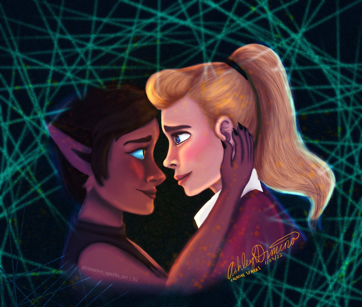 CreativesparkAD's tweet photo. "Hey Adora" 💕
I'm been wanting to do a #catradora piece since I finished She-ra last semester, and I finally did! #Shera #dreamworksshera #sheraandtheprincessesofpower #sherafanart https://t.co/SD6soFIJcD
