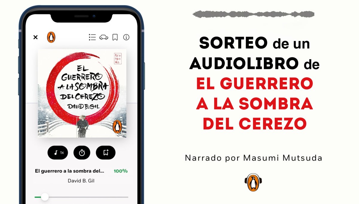 🎊ATENCIÓN: SORTEO INTERNACIONAL🎊

<a href="/penguinaudio/">Penguin Audio</a> me ha cedido un código de descarga del audiolibro de #ElGuerreroALaSombraDelCerezo para compartirlo con vosotros 🤗

¿Cómo participar?

1. Follow a <a href="/DavidBGil/">David B. Gil</a> y <a href="/penguinaudio/">Penguin Audio</a> 
2. RT a este tuit
3. El lunes (31/1) anuncio ganador🤞