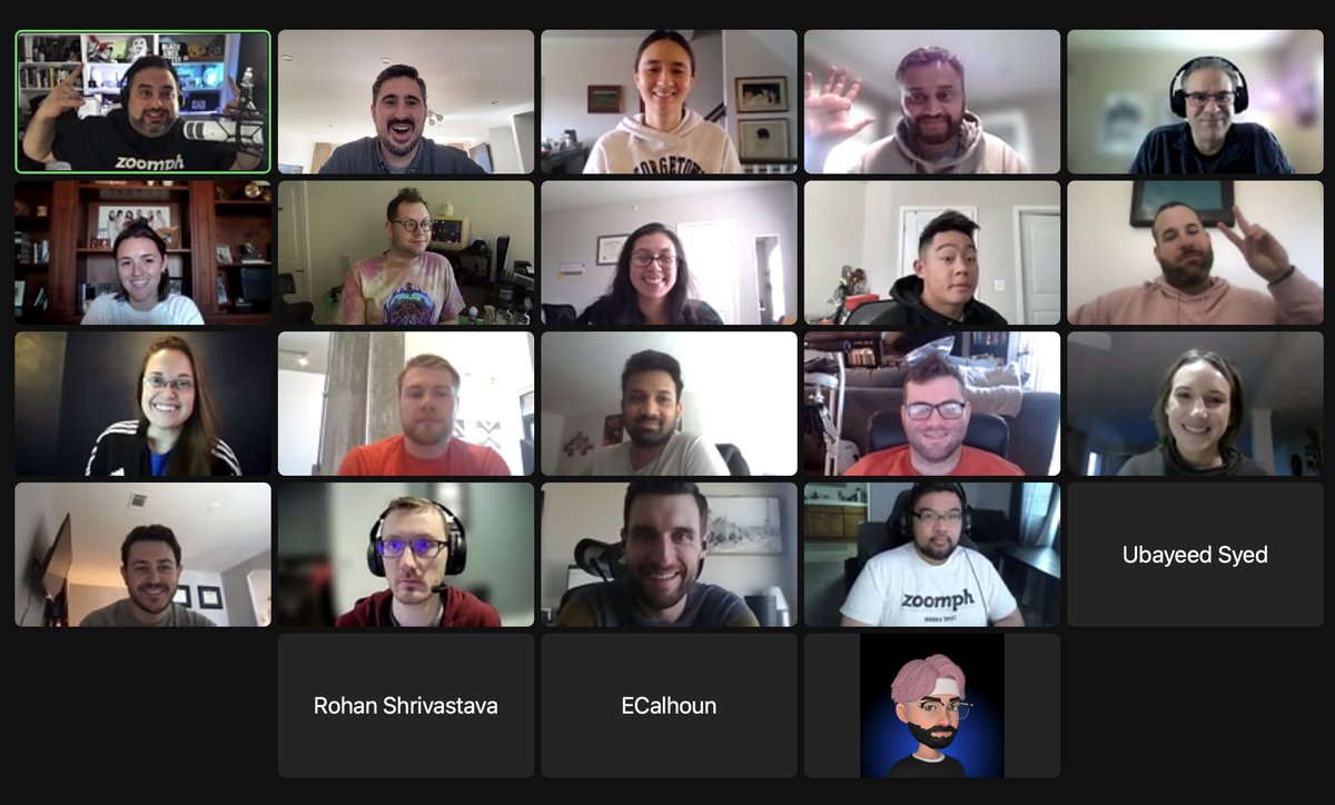 Zoomph's tweet image. Got the whole Zoomph squad together this morning to look back at 2021 and look forward to 2022! 

We've got a big year coming up, so stay tuned📈