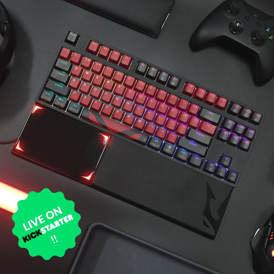 タッチパッド付きの異色ゲーミングキーボードがkickstarter開始 手のひらでスティックのような操作ができる Game Spark 国内 海外ゲーム情報サイト