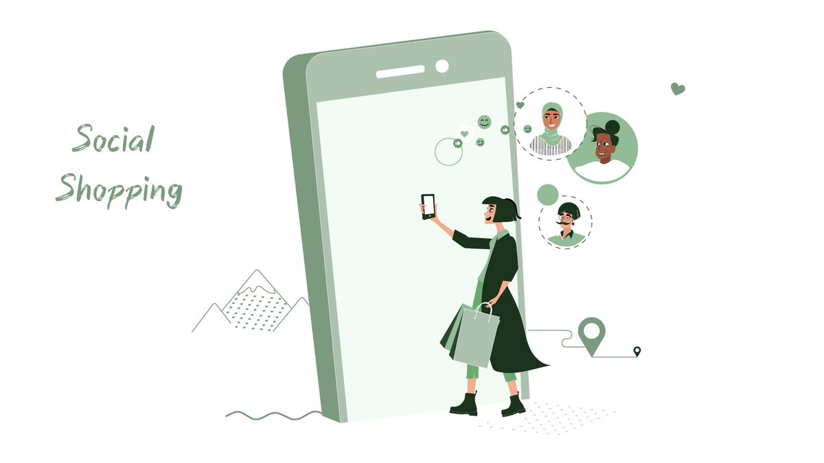 Snap illustration from an explainer video we’ve created for our client about ‘Social Shopping’.
Social shopping is a method of e-commerce where shoppers' friends become involved in the shopping experience.

#SocialShopping #Illustration #VisualCommunication