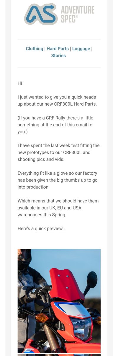 CandyMUFF's tweet photo. @justchristwo @the_daddyrabbit Got an update newsletter off Greg Villalobos from #AdventureSpec that seems to have a new line up of accessories coming to market soon. https://t.co/XO2VkxbHVo
