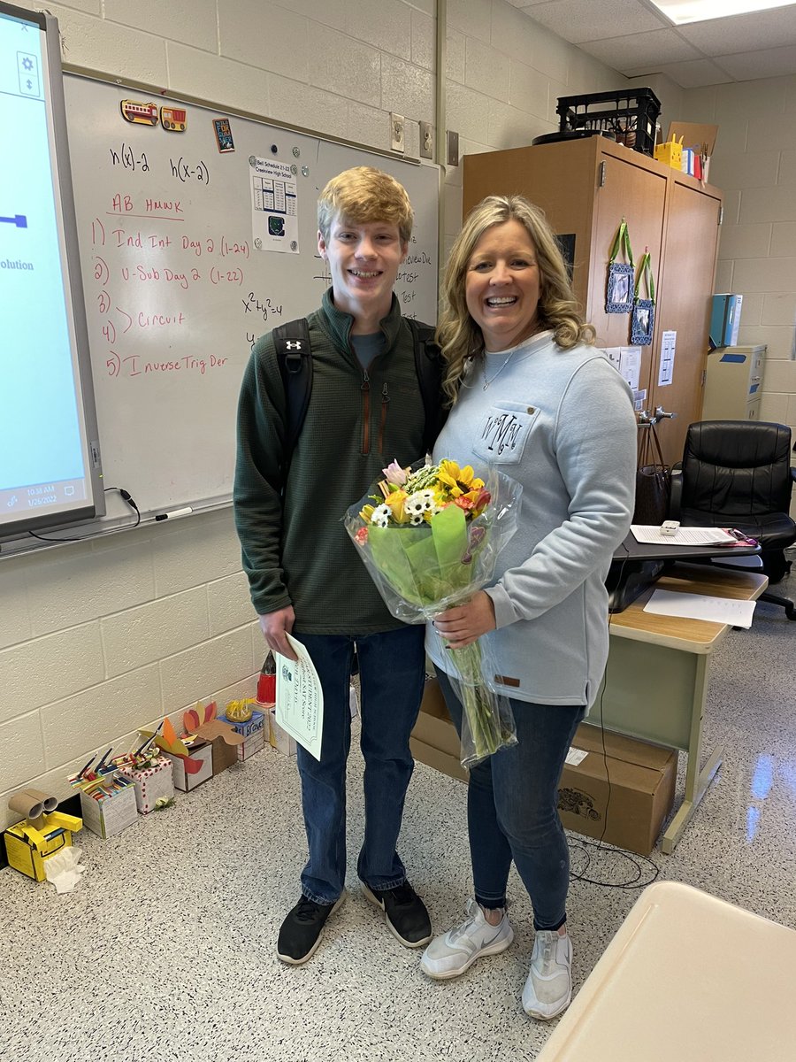 Congrats to Mrs. McCarron on being selected by Ben Davis for STAR teacher! 💙