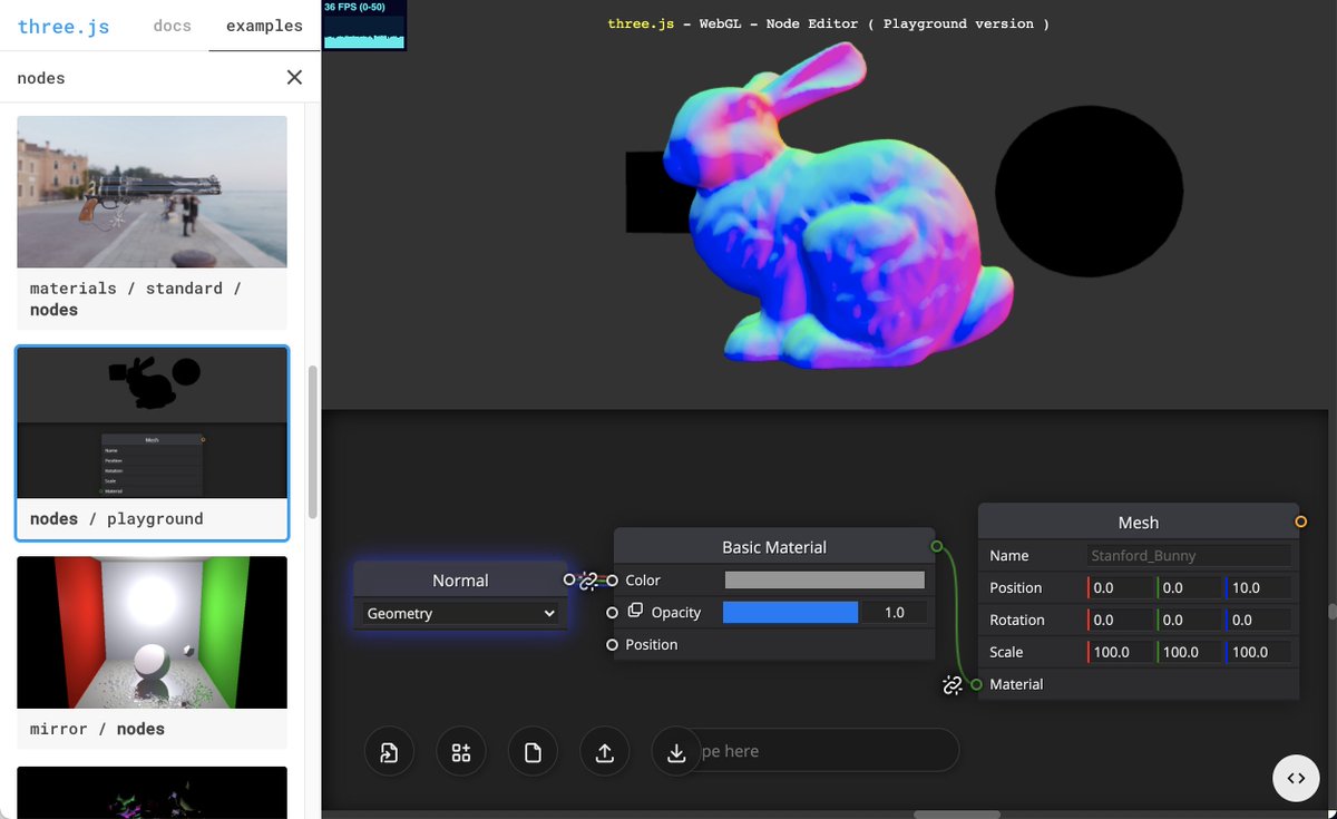 Three.js tweet media