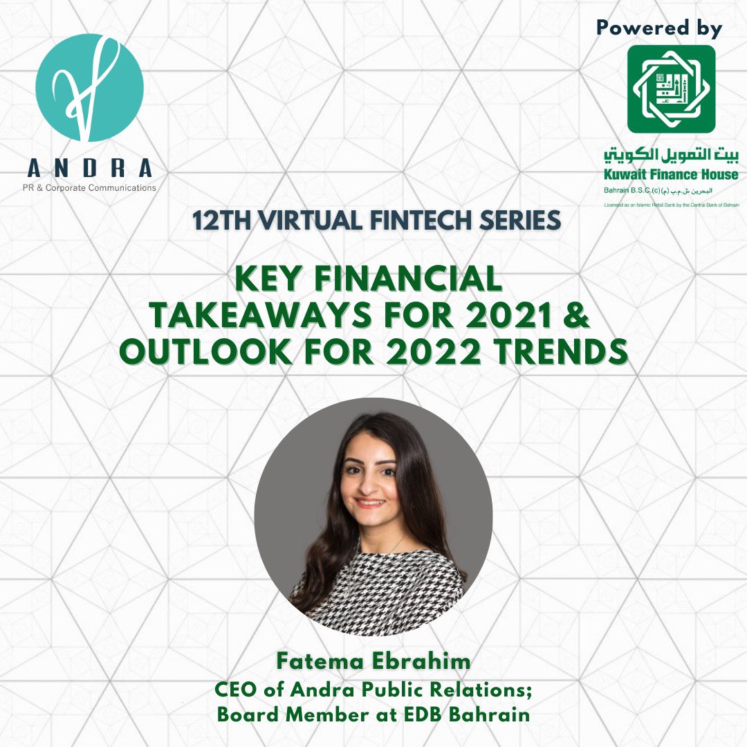 andraprbh's tweet photo. The 12th Virtual FinTech Series powered by Kuwait Finance House-Bahrain will be moderated by Fatema Ebrahim the CEO of Andra Public Relations.

More info here: https://t.co/xsHqCSsx18

Register for the event here: https://t.co/pPhsIdAsEO 🔗

#FinTechSeries #AndraPR #KFHBahrain https://t.co/xirVqNWOge