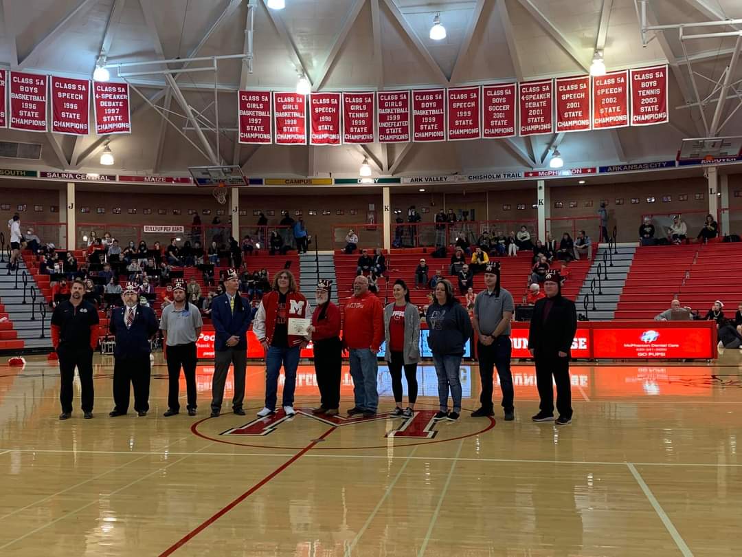 IsisShriners's tweet photo. Nobles of the Isis Shrine kicked off Kansas Shrine Bowl player presentations on January 25 in Beloit and McPherson.  Congratulations to Coach Brad Gober and player Brennon Walker who will represent Beloit, and player Braxton Bailey who will represent McPherson. https://t.co/2kJKUloBQn