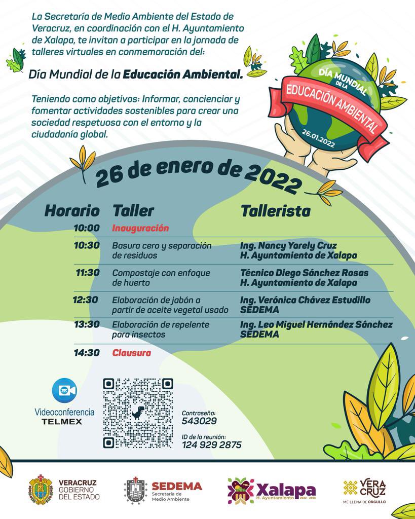 DMAS_Xalapa's tweet photo. ¡Todos y todas podemos contribuir!

Únete al taller virtual de #EducaciónAmbiental que preparamos con @SEDEMAVeracruz hoy a partir de las 10:00 h.

https://t.co/IICPyq0Ofz
Contraseña: 543029
ID: 124 929 2875

Con #TrabajoYTransparencia fomentaremos el cuidado del medio ambiente. https://t.co/tIH64ZLgG9