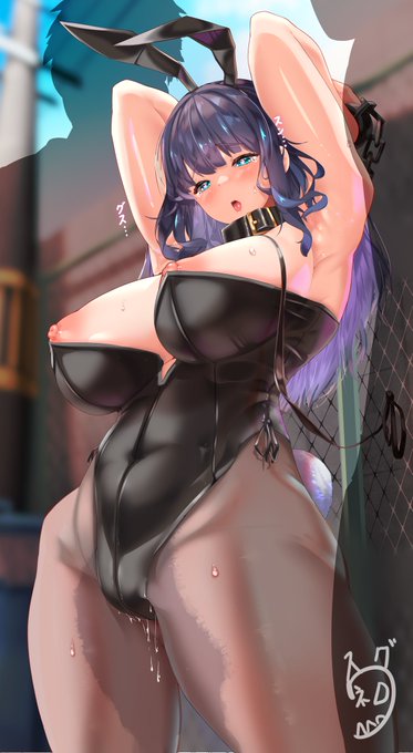 前描いたバニーちゃんでセンシティブ設定のお試し 