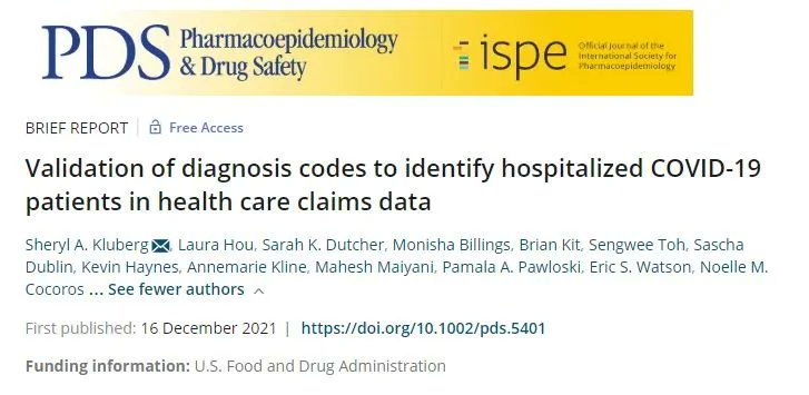 DeptPopMed's tweet photo. A new #SentinelInitiative study led by @DeptPopMed's Sheryl Kluberg assessed the validity of ICD-10-CM diagnosis codes for IDing patients hospitalized w/#COVID19 in US claims databases compared to linked lab results. Results support the use of code U07.1: https://t.co/zAW7qWOAMh https://t.co/6hlzeWamyn