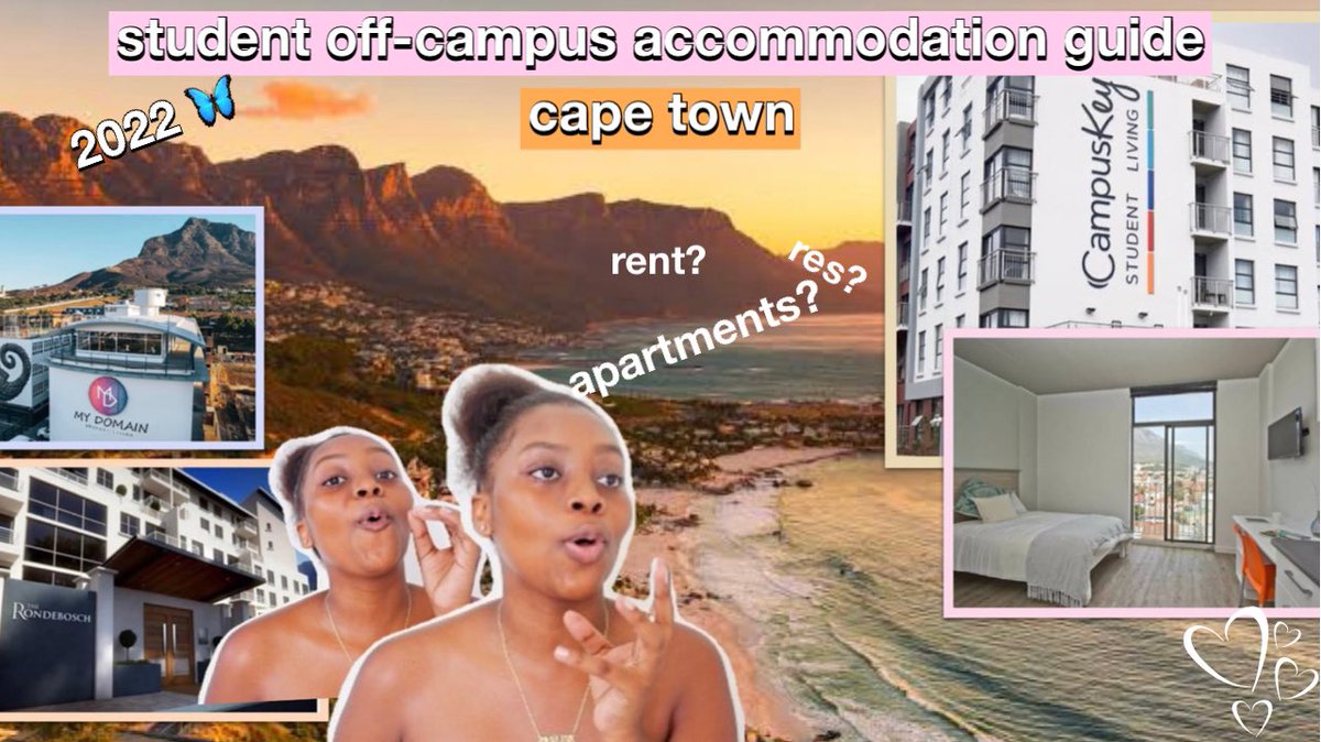 Major congrats to all the matrics of 2021 🤍 if you’re going to UCT but didn’t get res & want alternative options or an apartment – check this accommodation guide video I made 🦋 #uct #matric2021 

youtu.be/xr_Y0J6bdrU