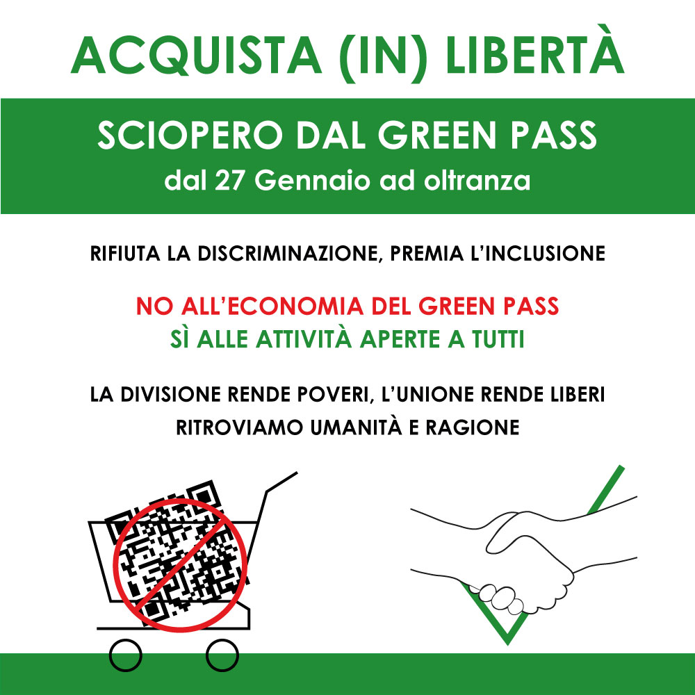 Umanita_Ragione's tweet photo. Umanità e Ragione invita a sostenere con gli acquisti i negozi e le attività che non discriminano gli esseri umani.
#ionondiscrimino #scioperodalgreenpass #acquistainlibertà #umanitàeragione #italycallsforhelp #rescueitaly https://t.co/8RgRyI0vPX