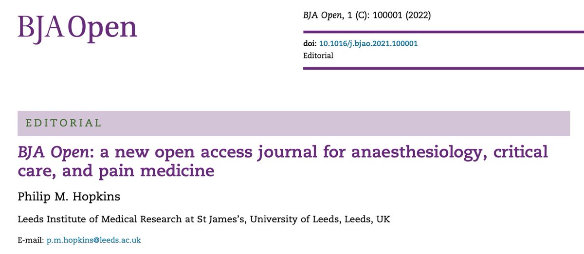 British Journal of Anaesthesia tweet media