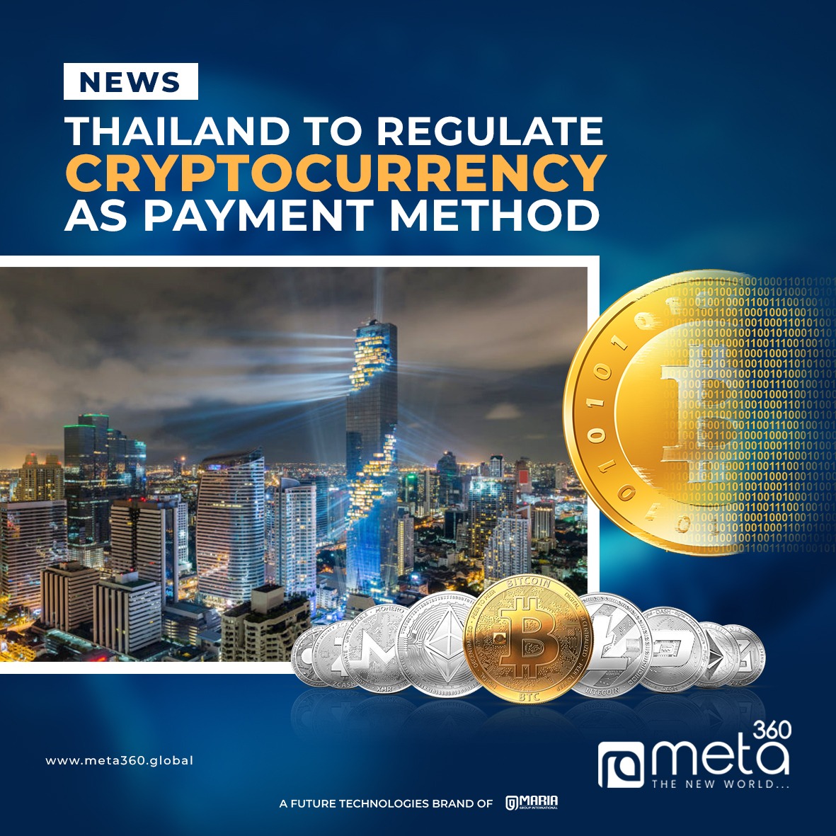 Meta360global's tweet photo. Thailand to regulate cryptocurrency as payment method
#CryptoGaming #cryptocurrency #CryptocurrencyNews 
#cryptotwitter #NFT #NFTartist
#cryptoworld #cryptocurrencies #btc #cryptoinvestor #invest #forexlifestyle #cryptotrading #cryptos #bitcoin #cryptocurrency https://t.co/hqbslkDmxu