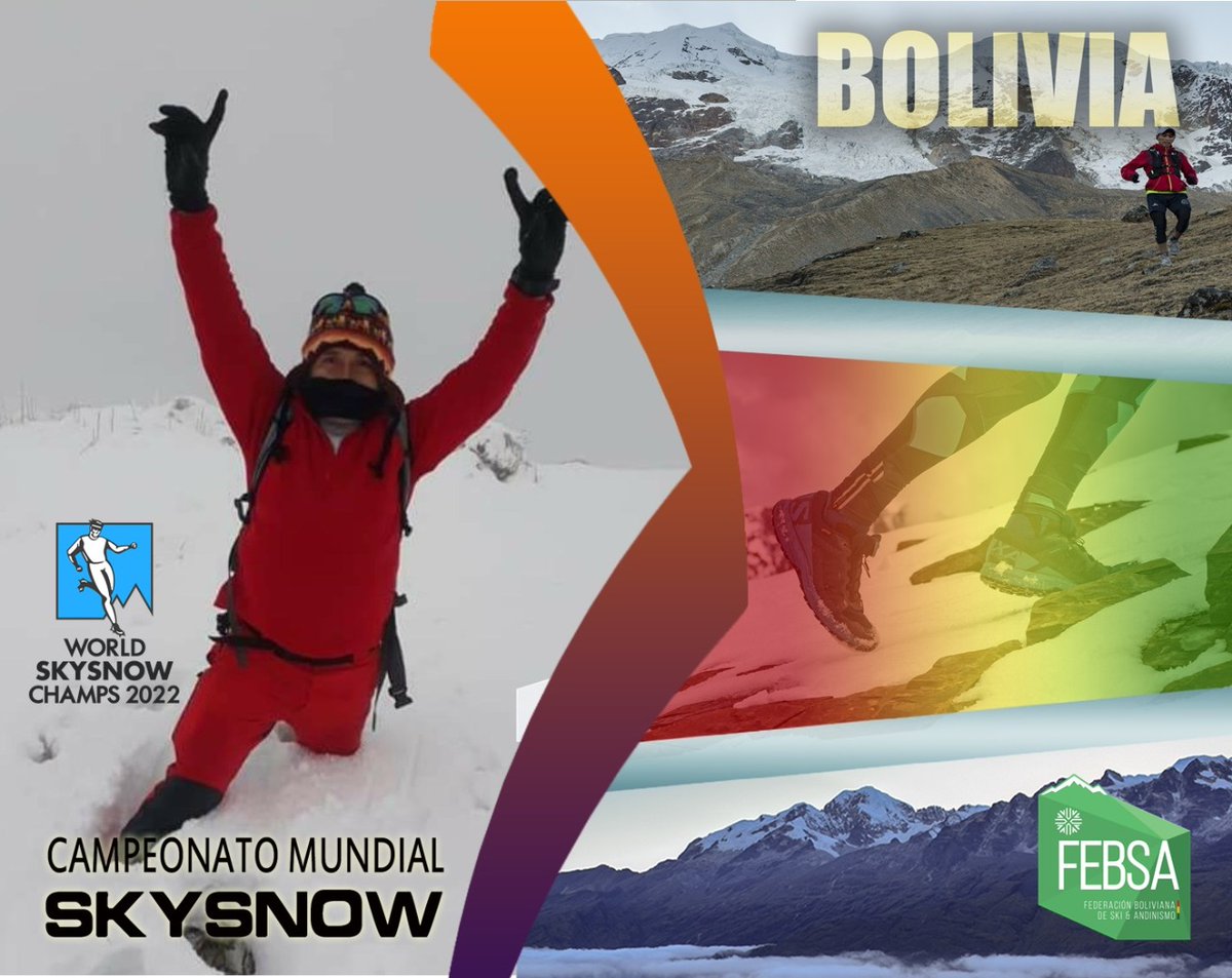 Bolivia 🇧🇴 estará representada por el atleta élite Fernando Calderon en el 1er Campeonato Mundial de SkySnow de ISF - International Skyrunning Federation, a realizarse el 4-5 Febrero en Sierra Nevada, España. 
#SkySnowWorldChamps
#SkySnow #Skyrunning #SkyrunningFederatio
