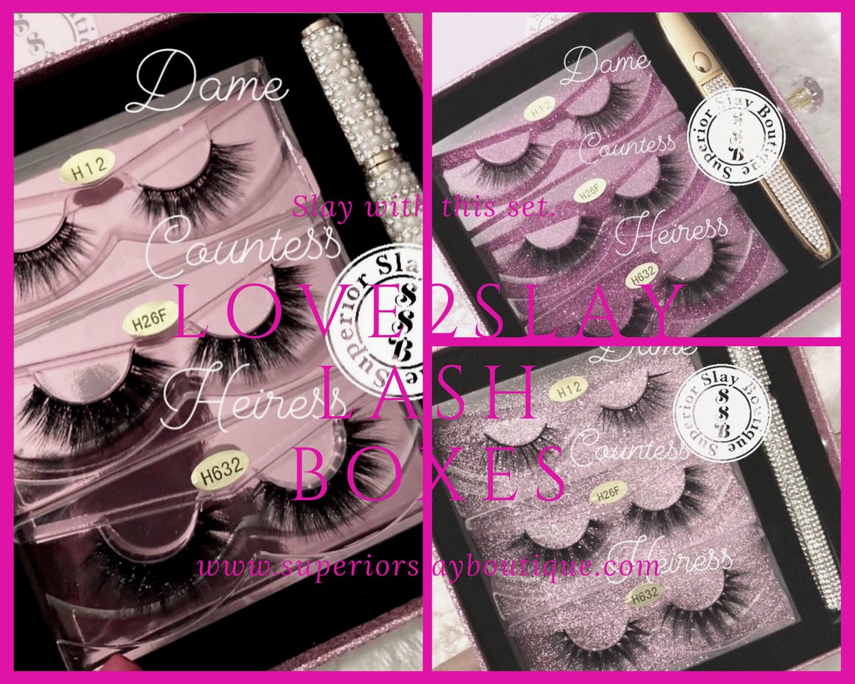 SupSlayBoutique's tweet photo. Come shop,save &amp; slay in these Premium “Love2Slay” lash boxes on https://t.co/O4JG9gKHAx. Join Superior listing &amp; leave a review. Fw @SupSlayBoutique for updates. #Ad #ShopNow #Premium #Beauty #Atl #Cosmetics #LashCleanser #Lashes #SupportSmallBusiness #SiteWide #WomenInBusiness https://t.co/QDuhTGbPcc