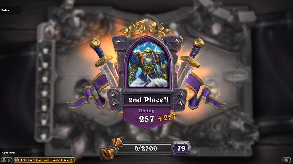 TNTPhoebe's tweet photo. First game from the rating reset. 2nd place not to bad at all 😏⚔️ #Hearthstone https://t.co/6psygTDaPZ