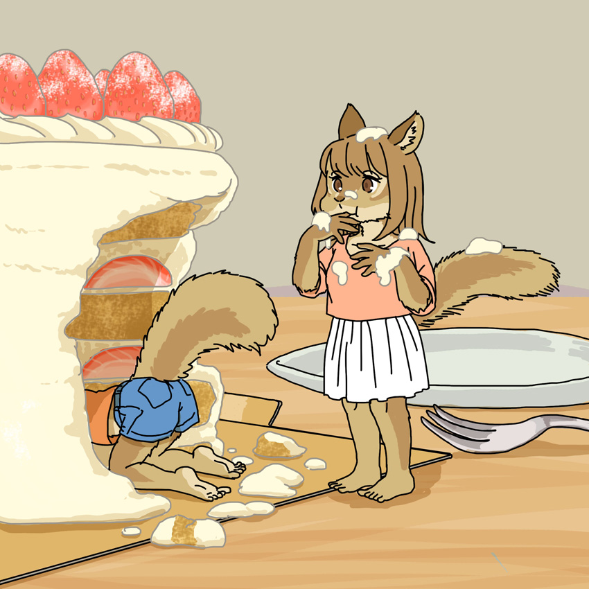 「ホールケーキを気が済むまで食べたい 」|エカキ510（生物模倣組合）のイラスト