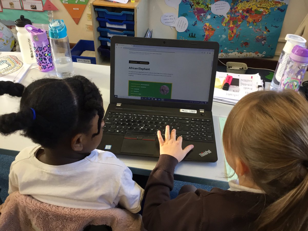 WickfordCofESch's tweet photo. In year 2 this afternoon, we are using internet search engines to gather facts about African animals. Of course we are being safe and using #kiddle 👍🏽 https://t.co/5r2KbXBOvO