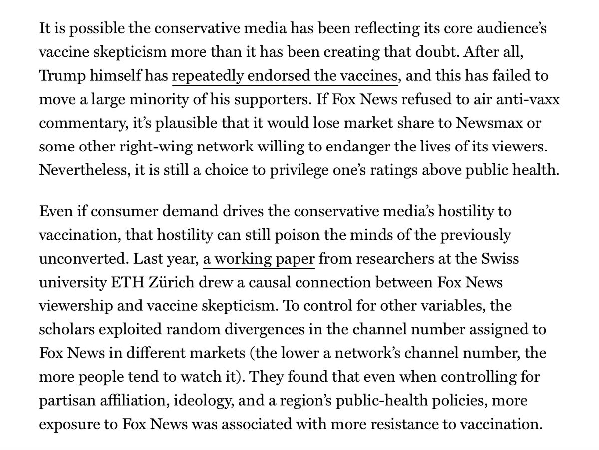 EricLevitz's tweet photo. Fox News is literally killing its viewers. Just committing negligent homicide at national scale and on a nightly basis https://t.co/BiqUr5fs9J https://t.co/AvB113mDyD
