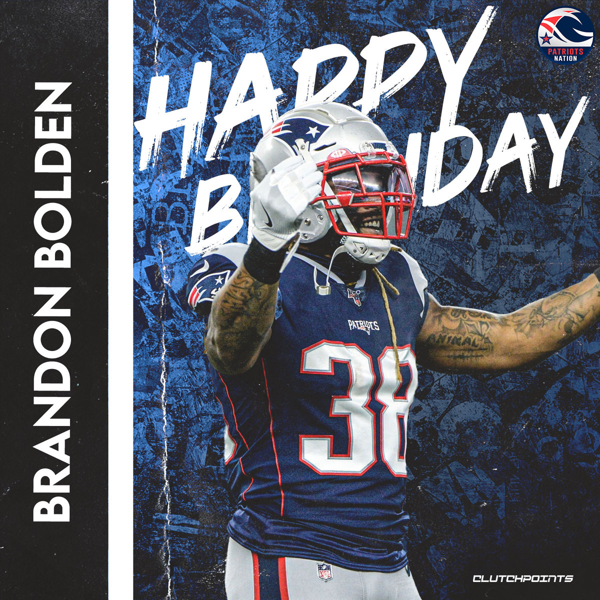 Join Patriots Nation as we greet Brandon Bolden a happy 32nd birthday! 