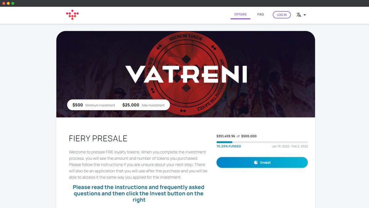 ampnetio's tweet photo. The VATRENI loyalty token sale. Powered by #AMPnet technology. https://t.co/wIl2GeGpVs