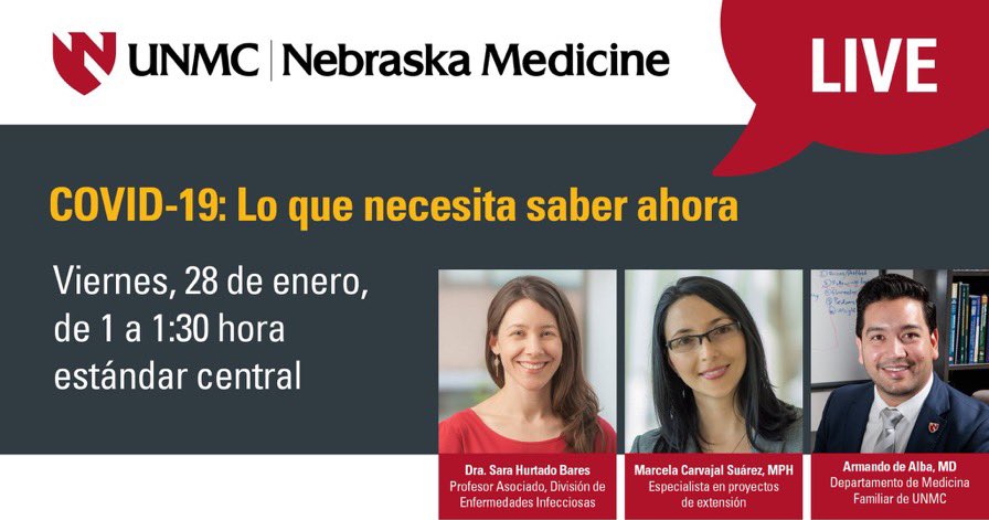 🚨In an effort to combat the 2 current pandemics, #COVID19 &amp; #Disinformation we are creating the following event in #Spanish discussing -evidence-based information-.

Please help us to spread the word:
“COVID-19: Lo que necesita saber ahora.”
Friday, 1/28 @ 1pm(CT)/11am PT.
👇🏼👇🏼