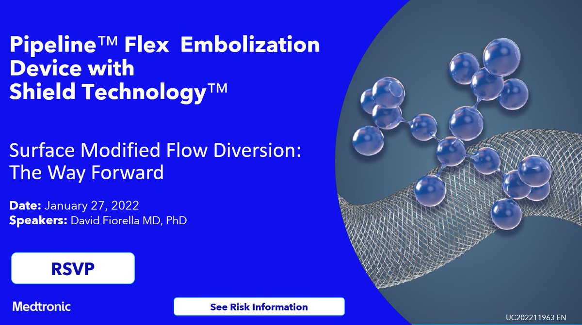 Join us on January 27th as we discuss Surface Modified Flow Diversion with Dr. David Fiorella MD, PhD. Register Here: bddy.me/3g27v77
Risk Info: bddy.me/3r21Nsd