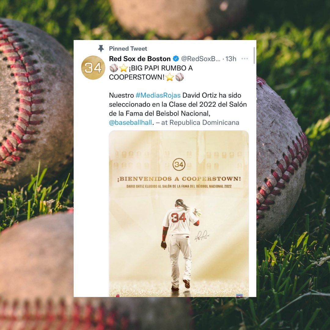 cvazquezcollado's tweet photo. ✍️Un honor haber trabajado la cobertura de la exaltación al Salón de la Fama del gran @davidortiz, por medio de las cuentas de @RedSoxBeisbol.

Momento gratificante en lo que me apasiona. ¡Seguimos aprendiendo y creciendo!🆙 https://t.co/2o1lJHNNBX
