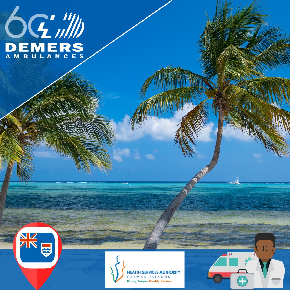 🌎🚨🚑Demers Ambulances will provide six ambulances to the Cayman Islands Health Service Authority (HSA)! 

The new fleet will help the EMS service providing the highest quality of healthcare for the citizen and the tourism.

To learn more, visit: demers-ambulances.com/ambulances/typ…