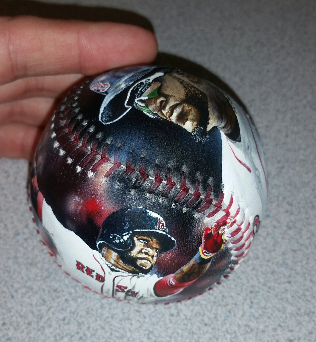 jtroutpaintings's tweet photo. Congrats to @davidortiz on being elected to the HOF. Here’s a few Big Papi art I’ve done in the past.
The first Painted Baseball I sold was this 2 panel baseball
#paintedbaseball #sportsart 
#BigPapiHOF https://t.co/OqklWKCuqN