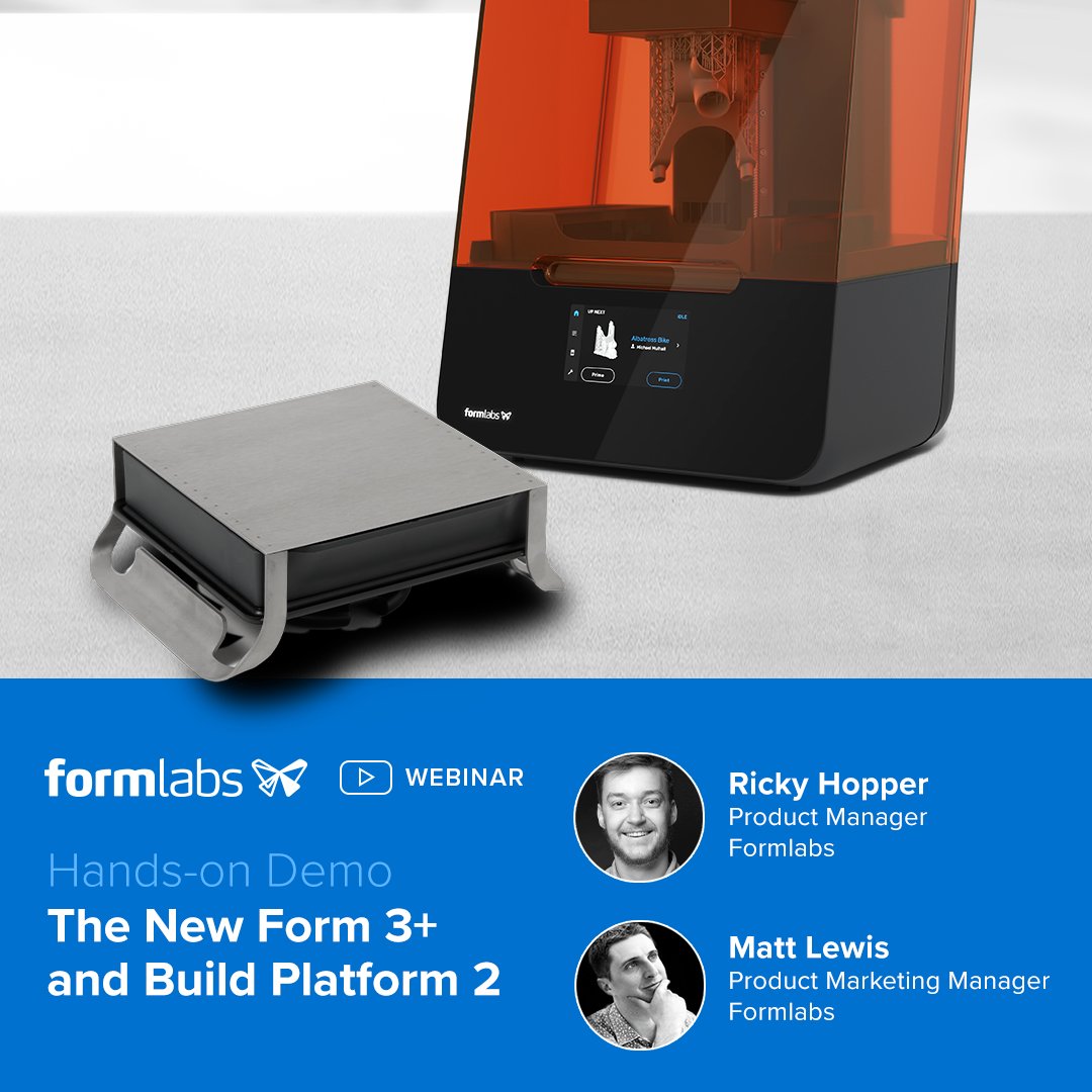 formlabs's tweet photo. ✨ TODAY ✨

Get your questions answered about the Form 3+, Build Platform 2, and more.

Join us at 11am ET: https://t.co/CsDzUKxyhg https://t.co/jWDVGLObpg