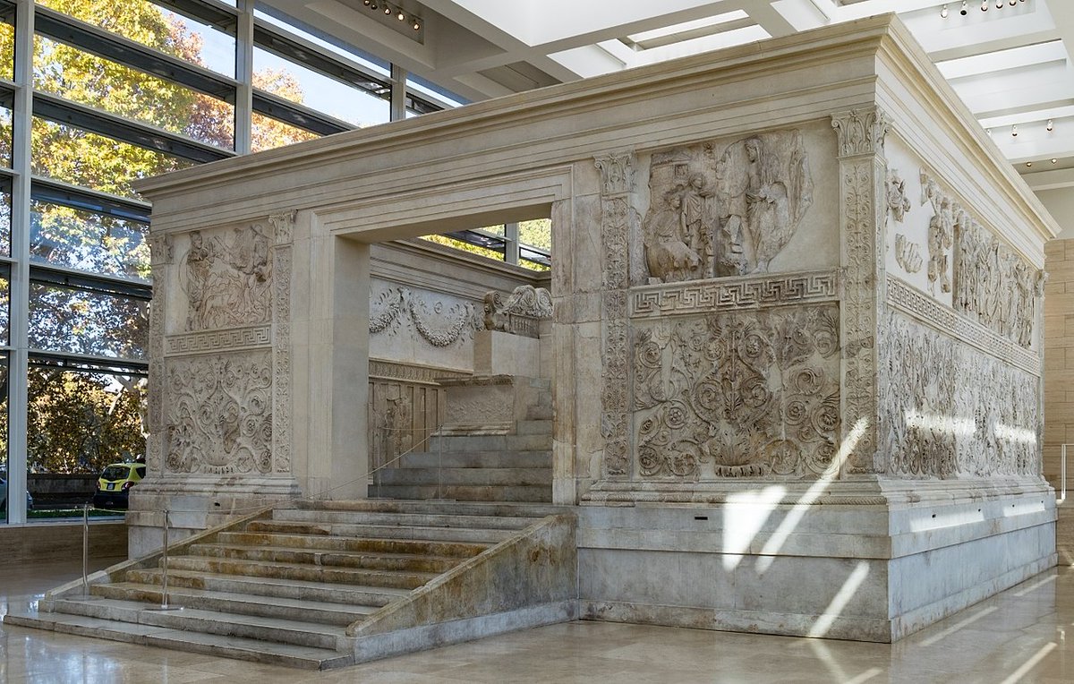 Look familiar? The Ara Pacis Augustae, an altar dedicated to Pax, the Roman goddess of Peace is consecrated in #RomeOnThisDay in 9 BC