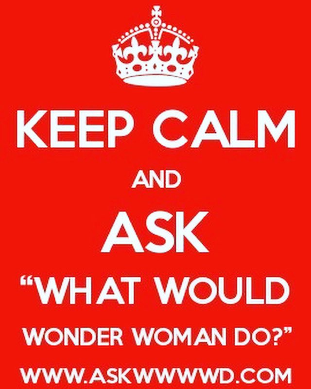 AskWWWWD's tweet photo. As mid-week challenges arise, remember to keep calm and “Ask, What Would Wonder Woman Do?”!😁
https://t.co/6fBvdrZYGF
#WonderWomanWednesday #BelieveInWonder
#WonderWednesday #AskWWWWD #WednesdayMotivation #LoveWins #LassoTheTruth #WonderWoman #WonderWisdom #WalkInWonder #WW84 https://t.co/dzr0HmguNP