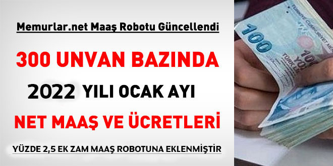 memurlarnet's tweet photo. 300 kadro ve pozisyon özelinde, ek zamla birlikte 2022 Ocak ayı net maaş ve ücretleri

https://t.co/et8253E0Wm https://t.co/6yYsv7dIC7