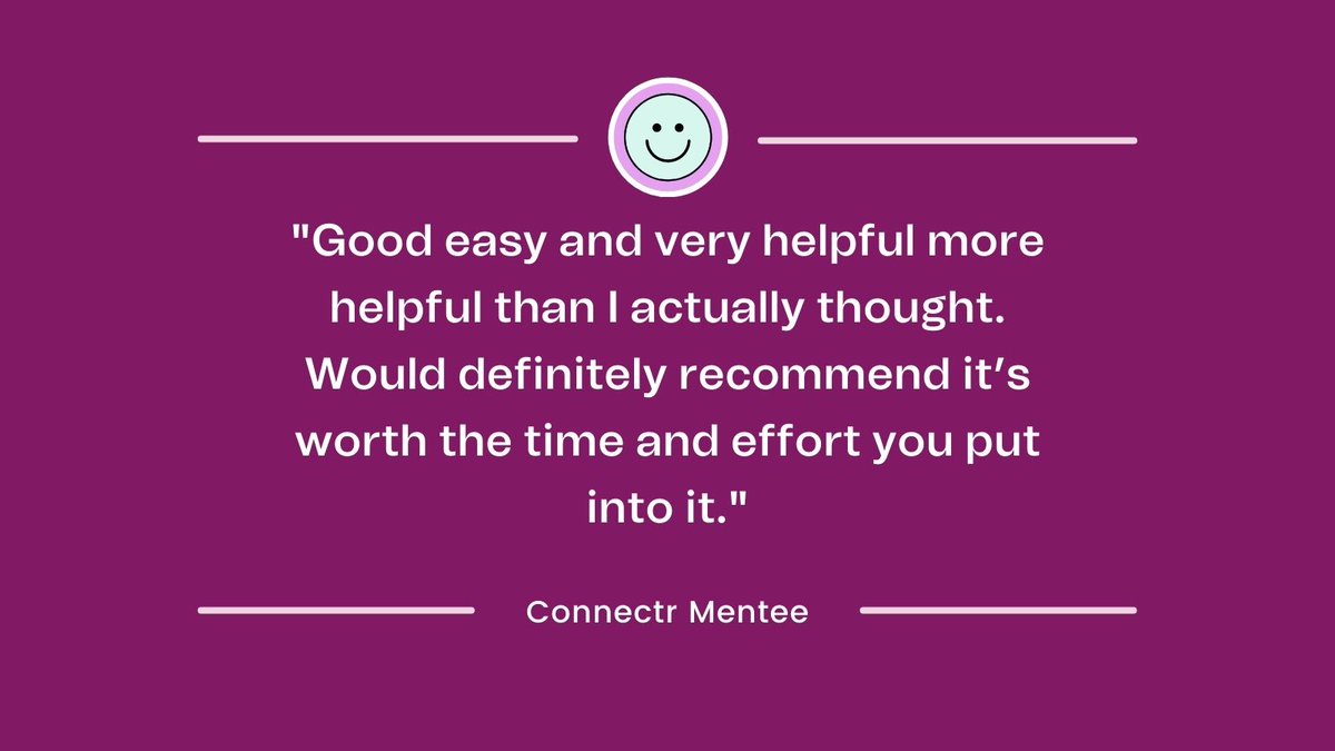 We can't help but #smile when we get great #feedback like this! Our mentees are at the heart of everything we do so it's so special to us! If you're looking for a #job why not see how Connectr can support you. inspire.connectr.co.uk/BrighterFuture…