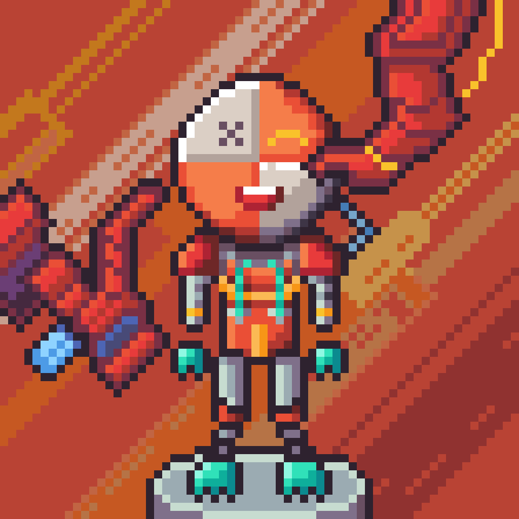 II_Cable_II's tweet photo. Felt inspired so I busted out another @cyberunners piece.🤖🏃

This time I did the Legendary MEKA-BUDDHA in #pixelart form for my derivative project.

CYBERUNNERS X COMMUNITY Fan Art Competition is Still Open. 
Entries close 30th of Jan

#NFTartists #NFTCommunity #cyberpunk https://t.co/t6bKdYhp45