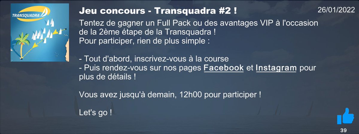 gurcus91's tweet photo. #VROffshore #Transquadra #SkYaxTV
Gagner un FP ou un Vip pour la course
https://t.co/YLLnXYWoSu
https://t.co/xcCW7FYObx https://t.co/CrL0c92w1F