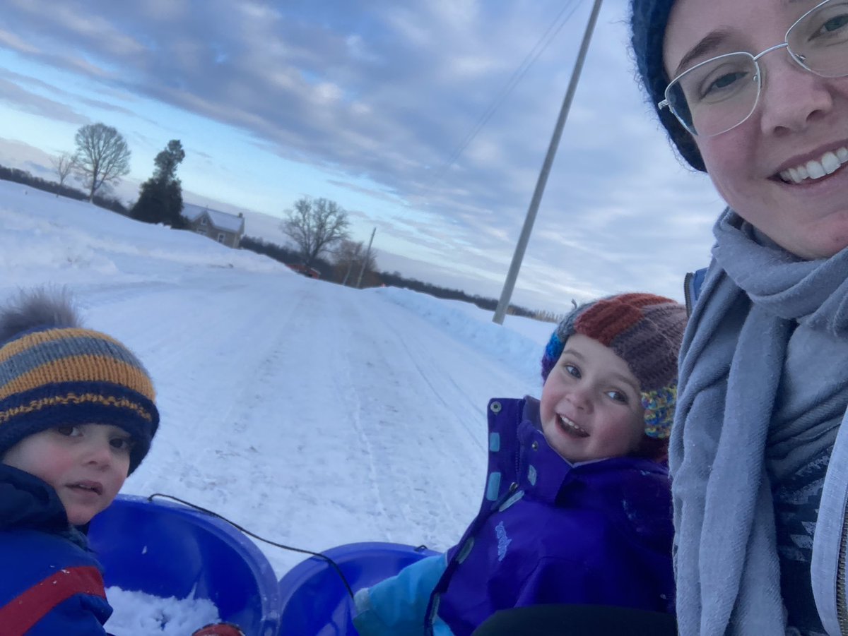 Vaarkamp_R's tweet photo. Yesterday getting A to the bus.  #BellLetsTalk https://t.co/FMIqqg0bju