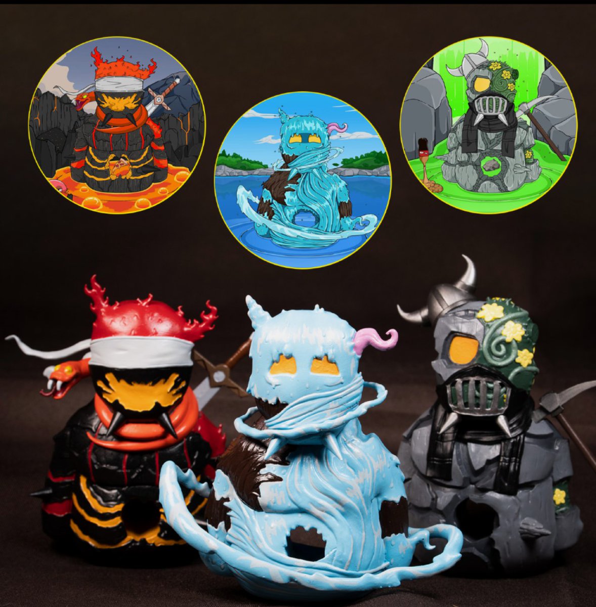 “GolemZGuard is not your average PFP project. It combines NFTs with NFC technology by bringing them together into a physical hand painted toy.”

888 Genesis collection minting first week of Feb

Follow and join the Discord!