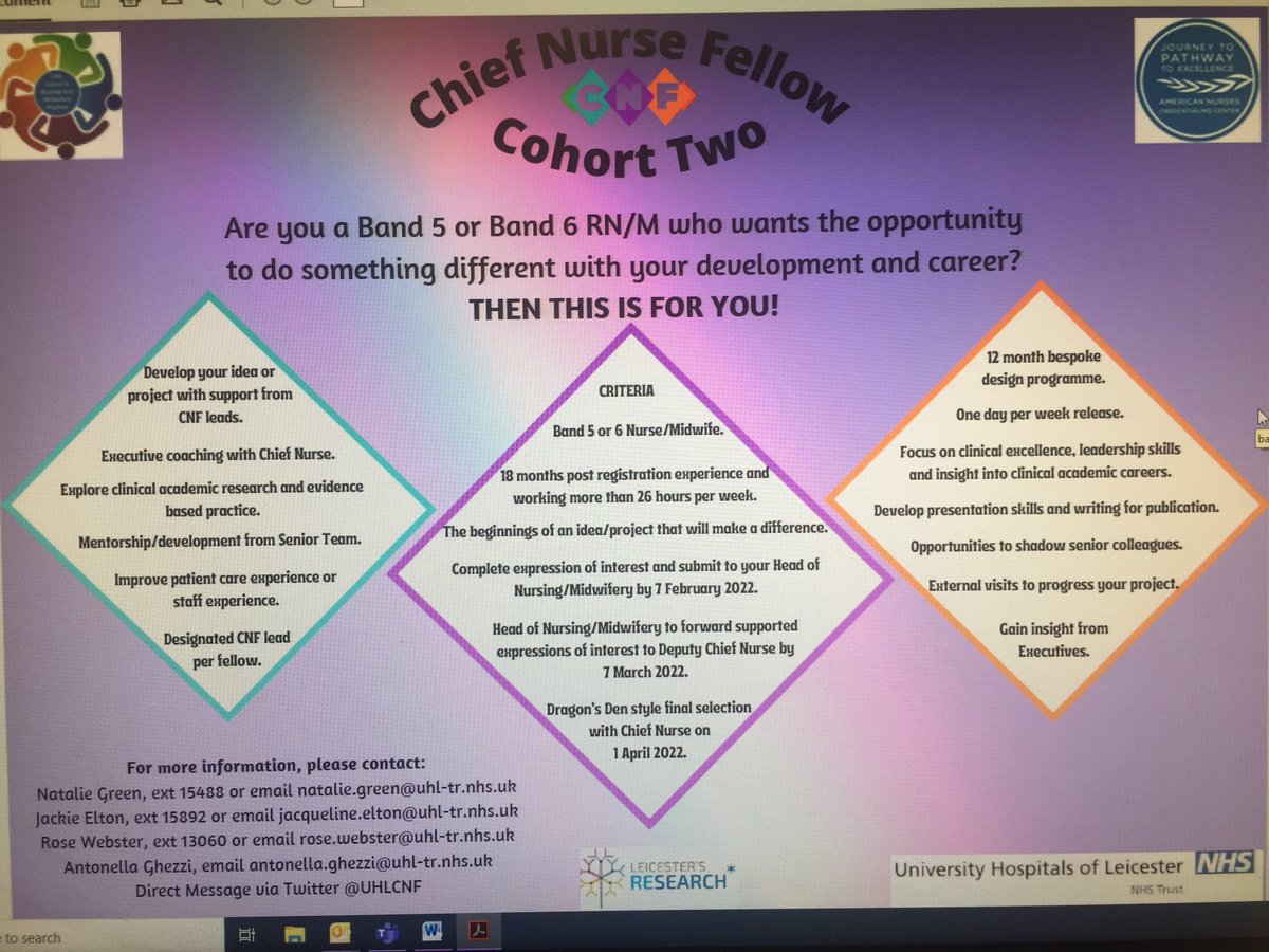 Natalie G - RN 💙 (@nag2710) on Twitter photo Calling all RN/RM band 5 & 6’s <a href="/Leic_hospital/">Leicester's Hospitals</a> have you submitted your expression of interest to be part of Cohort 2?
Need further info contact me or @UHLCNF <a href="/RoseWebsternhs/">Rose Webster NHS</a> <a href="/EltonJacqueline/">jacqueline Elton</a> <a href="/AntonellaGhezz4/">Antonella Ghezzi</a> Calling all RN/RM band 5 & 6’s <a href="/Leic_hospital/">Leicester's Hospitals</a> have you submitted your expression of interest to be part of Cohort 2?
Need further info contact me or @UHLCNF <a href="/RoseWebsternhs/">Rose Webster NHS</a> <a href="/EltonJacqueline/">jacqueline Elton</a> <a href="/AntonellaGhezz4/">Antonella Ghezzi</a>