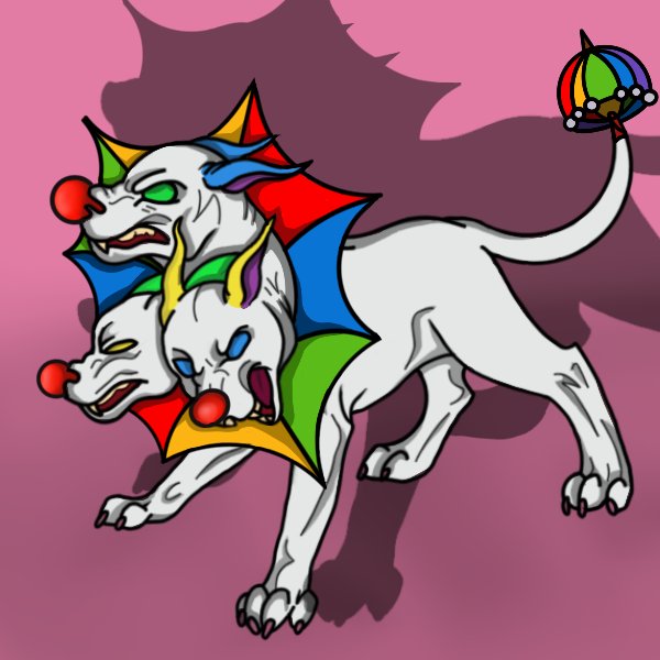 Bearbuzzies's tweet photo. Hey, what about Clown-Cerberus? 🤡

#nfts #nftcollection #nft #nftcollector #nftartgallery #sale #sell #dog #bear #cerberus #hell #cat #instagram #like #follow #openseanft #work #world #workout #plan #monkey https://t.co/Zrxa0gSANQ
