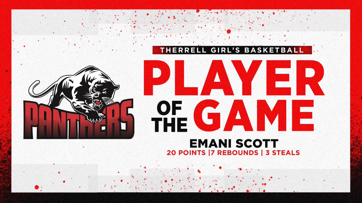 Sophomore Emani Scott led the Lady Panthers to their 6th victory of the season. Congrats Emani and the Lady Panthers on your victory.